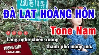 karaoke Đà Lạt Hoàng hôn Tone Nam Nhạc Sống  | Trọng Hiếu