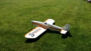 Balsa USA Smoothie XL, powered by a DLE 35, first flight with a smoke system!