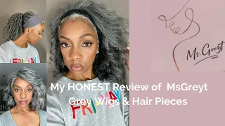 My HONEST Review of MsGreyt Grey Wigs & Hair Pieces