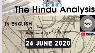 24 June 2020- The Hindu Newspaper Analysis [UPSC/SSC/IBPS] Current Affairs