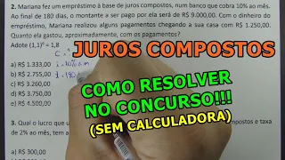 JUROS COMPOSTOS - SÓ QUESTÕES DE CONCURSO