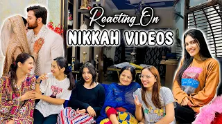 REACTING ON OUR NIKKAH PICS & VIDEOS 😍 | Itny Ziada Parcel Agaye 😂 | Mama Ko Phir Sy Rona Agya 🥹