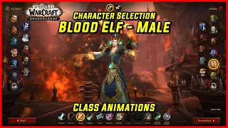 WoW Class Animations - Blood Elf Male - WoW Shadowlands Character Creation Screen