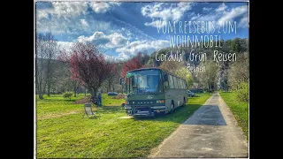 Reisebus zum Wohnmobil, Wohnbus, Selbstausbau, Kässbohrer Setra Bus, Cordula Grün Reisen, Belgien