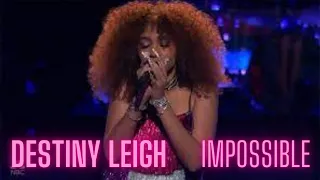 Talented singer Destiny Leigh in the knockouts season 22 USA