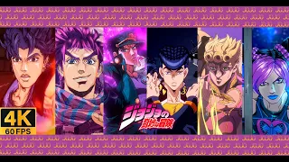 JoJo's Bizarre Adventure | All Opening | (1-11 All Version) | 4K | 60FPS