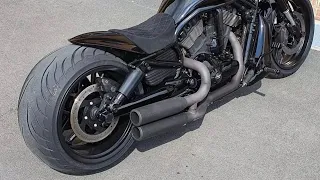 Custom Harley v rod/ first custom look/ installing 280 mm tire on 180mm swing arm.