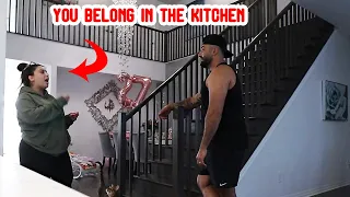 TELLING MY WIFE SHE BELONGS IN THE KITCHEN PRANK (HER REACTION)