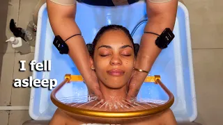 ASMR: Relaxing HEADSPA Water Massage in Dubai! (with Facial and Scalp Massage)