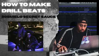 *FREE FLP* HOW TO MAKE DRILL BEATS like 808MELO "the 808MELO SECRET SAUCE" l FL STUDIO TUTORIAL