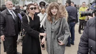 Maggie Gyllenhaal and Ramona Sarsgaard arriving at the Dior Womenswear Fashion Show