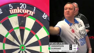 Glen Durrant throws a WILD dart