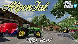 “ALPENTAL” FS22 MAP TOUR! | NEW MOD MAP! | Farming Simulator 22 (Review) PS5.