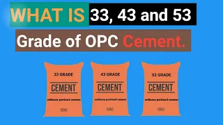 What is 33, 43 and 53  Grade of OPC Cement.
