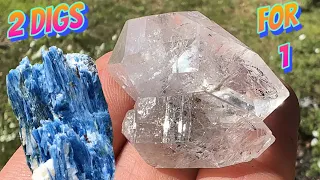 Gem Hunting Herkimer Diamond Crystals & Blue Kyanite