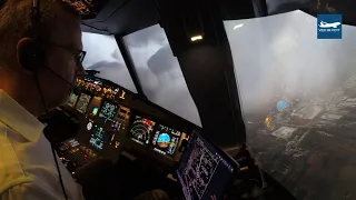 A320 Flight Simulator - Flying to Vienna in our home cockpit