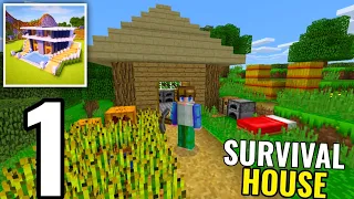 Craft World - Survival House - Survival Gameplay Part 1 (Craft World Master Block Game 3D)