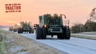 John Deere S780 Combines On the Move in Soybeans