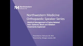 Medical Management of Spine-Related Pain: Epidural, Block and Ablation