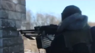 Война на Украине Реальный бой за Дебальцево Fight in Debaltseve working machine gunner Ukraine War