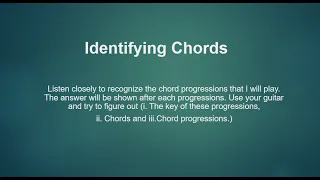 Determining chord progressions in a song | recognise the chords of any song | chord progression test