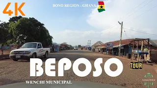 Beposo Drive Tour in the Wenchi Municipal Bono Region of Ghana 4K