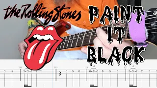 The Rolling Stones - Paint It Black (guitar cover) with screen tabs