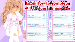 EASY How To Complete ALL 33 QUESTS In Phase 1-6 Royale High Campus 3 Update