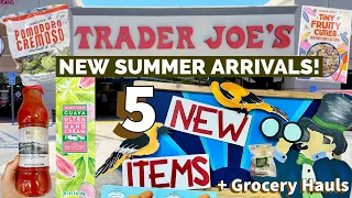 TRADER JOES: 5 NEW SUMMER FINDS + A SURPRISING RETURNING ITEM + 2 Grocery Hauls + 🍌🍨 is back!