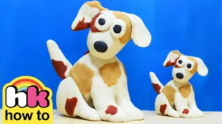Cute Play Doh Dog | How to make clay animals | HooplaKidz HowTo