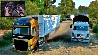 Tunei e Modifiquei o Volvo pra essa viagem em comboio - Euro Truck Simulator 2 Online