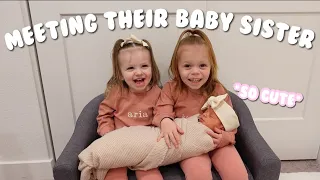 Meeting Their Baby Sister for the First Time! *cutest reactions*