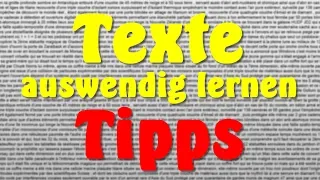 Tipps zum Texte auswendig lernen