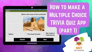 Multiple choice quiz app in MIT App Inventor | Trivia quiz in MIT App Inventor | Landmarks Quiz App