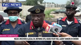 NSCDC Uncovers Illegal Oil Refining Site, Seizes Four Fuel Laden Tankers In Owerri