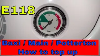 How to repair a Baxi 600 - E118 low water pressure