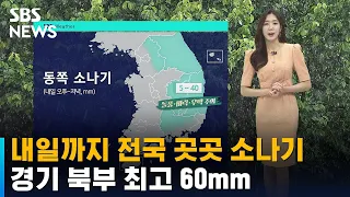 [날씨] 내일까지 전국 곳곳 소나기…경기 북부 최고 60mm / SBS