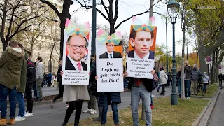 Eindrücke von der Wiener Corona-Demo am Nachmittag