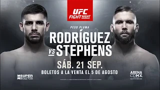 UFC México: Rodríguez vs Stephens - Boletos Agosto 5