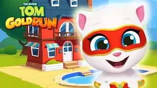 Talking Tom Gold Run Gameplay - Super Angela Run Full Screen | Android Games | Friction games