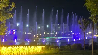 Музыкальный фонтан Ташкент-сити. A music fountain of Tashkent-city.