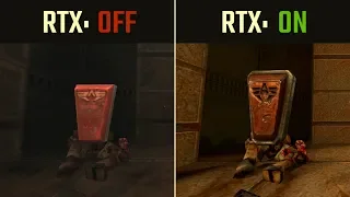 Quake II RTX ON vs. RTX OFF