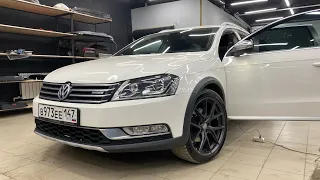 SQ - аудиосистема в авто VW Passat . Скрытая установка усилителей + сабвуфер - стелс в багажник