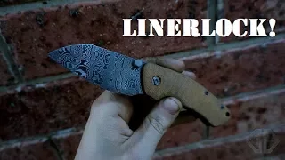 Knifemaking: Damascus steel linerlock!