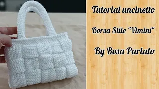 Wicker style bag crochet tutorial