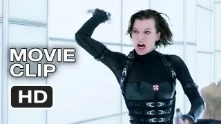 Resident Evil: Retribution Movie CLIP - Corridor Fight (2012) - Milla Jovovich Movie HD