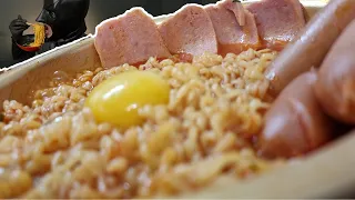 얼큰한 열라면에 스팸, 킬바사소시지, 비엔나소시지 꼬치 사리로 넣어서 먹방 Spicy noodle , Spam, Kielbasa sausage MUKBANG ASMR