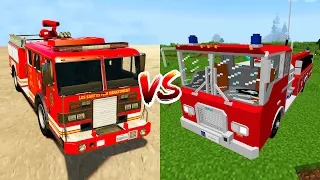 Minecraft Fire Truck vs GTA 5 Fire Truck - which is best?