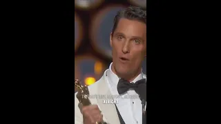 ALRIGHT, ALRIGHT, ALRIGHT - Matthew McConaughey's Inspiring Oscar Speech #shorts