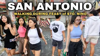 HAPPY RESIDENTS of RARELY SEEN ALLEYWAYS | AMAZING WALK at SAN ANTONIO Q.C MANILA PHILIPPINES [4K]🇵🇭